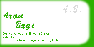 aron bagi business card